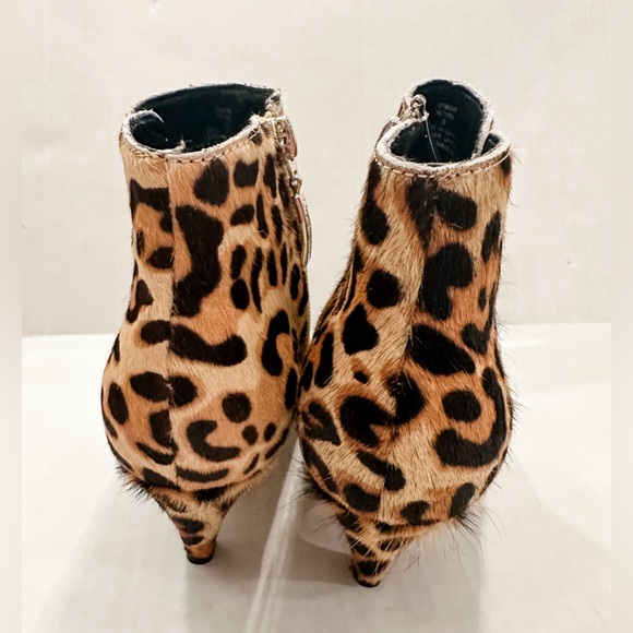 Limelight Moira Womens Leopard Print Haircalf Kitten Heel Leath Booties Sz 6 - Picture 4 of 7